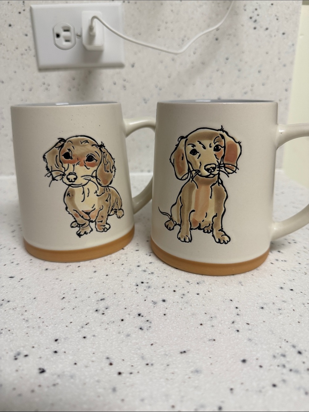 NWT.  Set of 2, Spectrum Designz, 20oz., dachshund ceramic mugs.